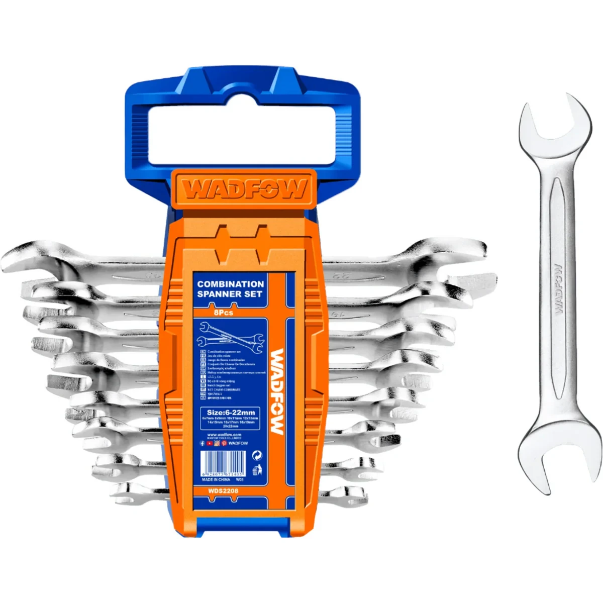 Wadfow Double open end spanner set WDS2208