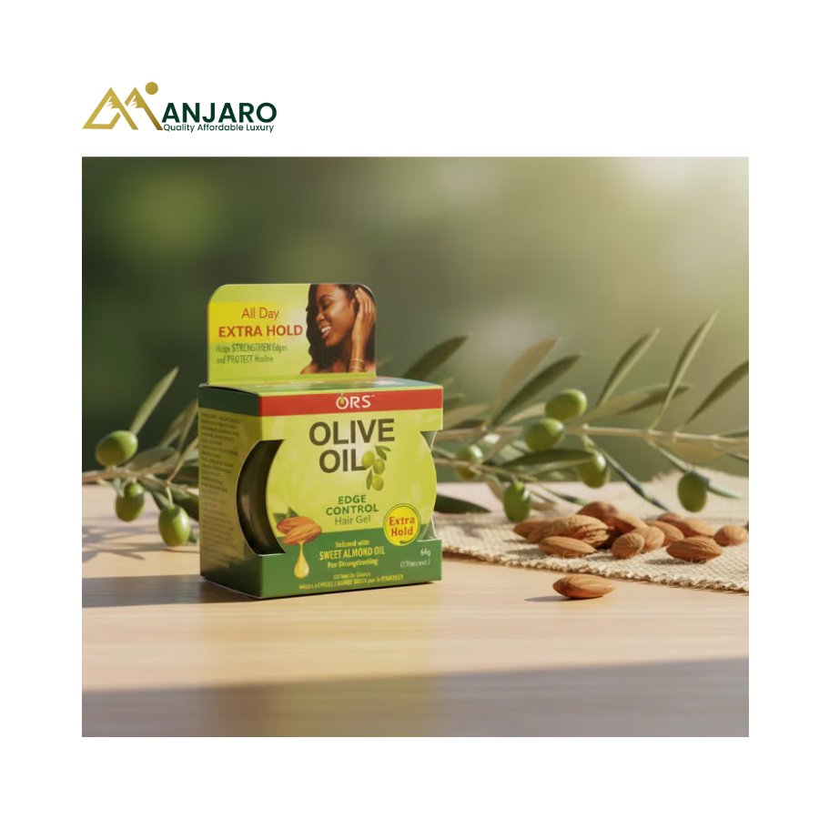 Olive Oil Edge Control – Strong Hold Anti-Frizz Hair Styling Gel