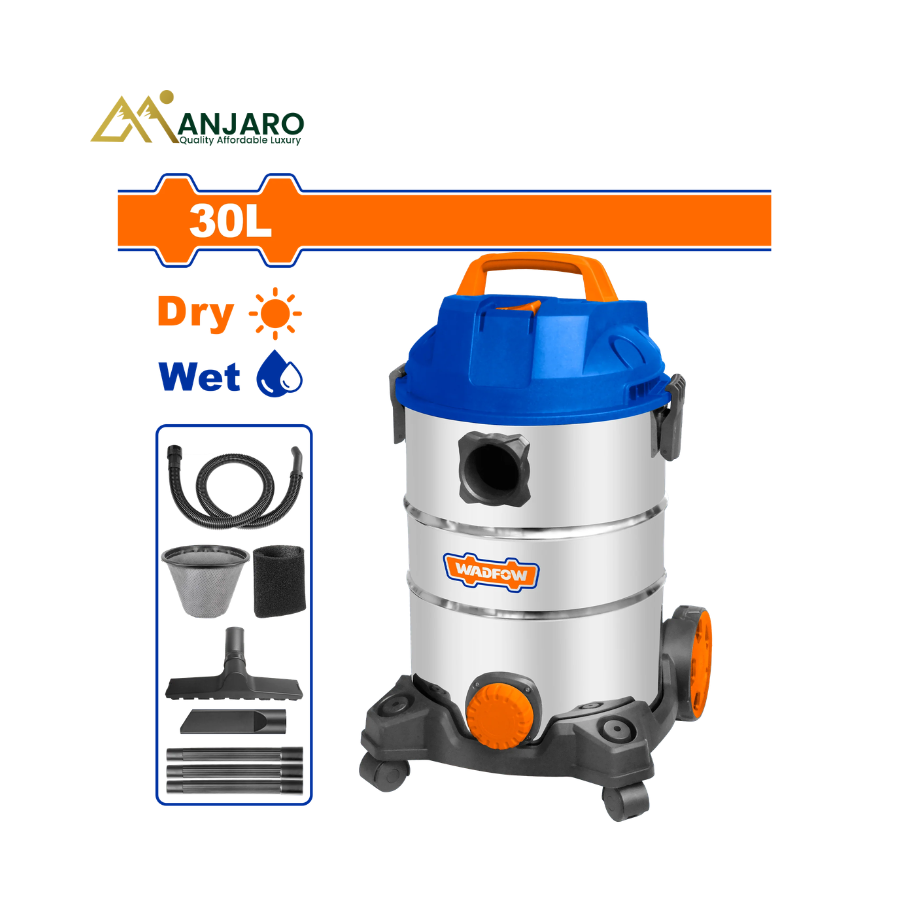 WADFOW Wet & Dry Vacuum Cleaner – 1200W – 30L Dust Capacity – Blower Function WVR4A30