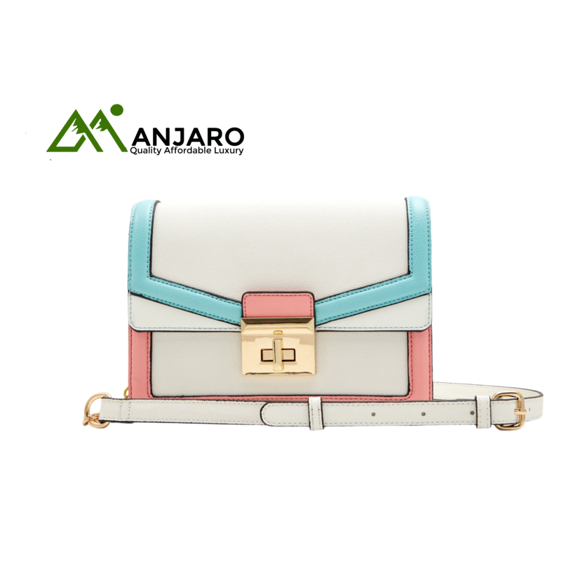 High Quality Chic Solid Color Shoulder Purse – PU Leather Bucket Handbag with Flip Cover & Gold Lock