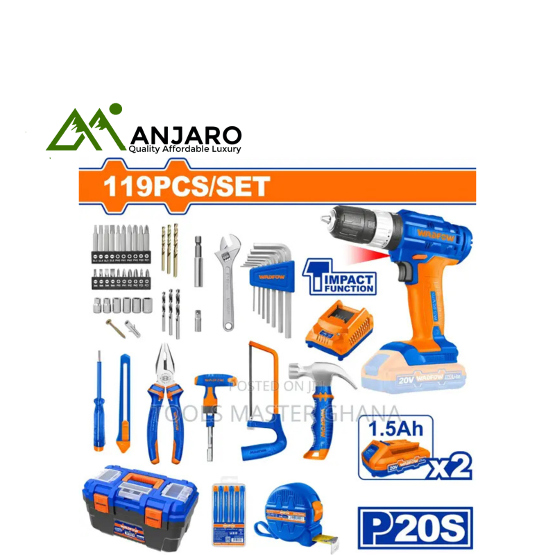 Wadfow 119 Pcs Tools Set WDT1B119