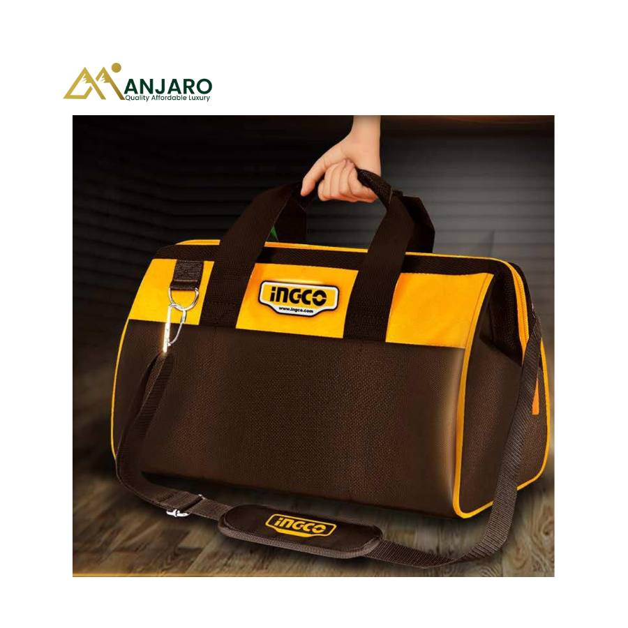 Ingco Tool Bag  – 19-Inch Heavy-Duty 1680D Polyester Tool Storage Bag – 48×24×29cm HTBG281928