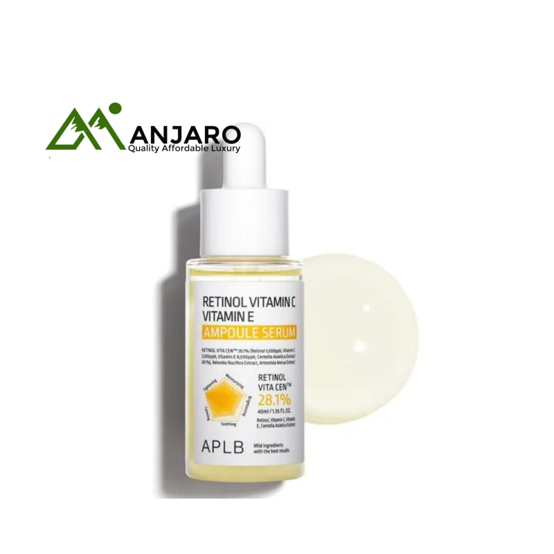 APLB Retinol Vitamin C & E Ampoule Serum – 40ml | Youth-Boosting Glow + Deep Hydration
