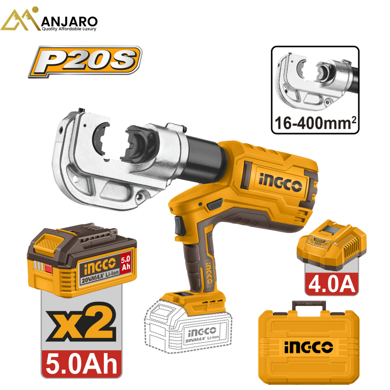 INGCO Cordless Hydraulic Crimping Tool 20V CTLI2005