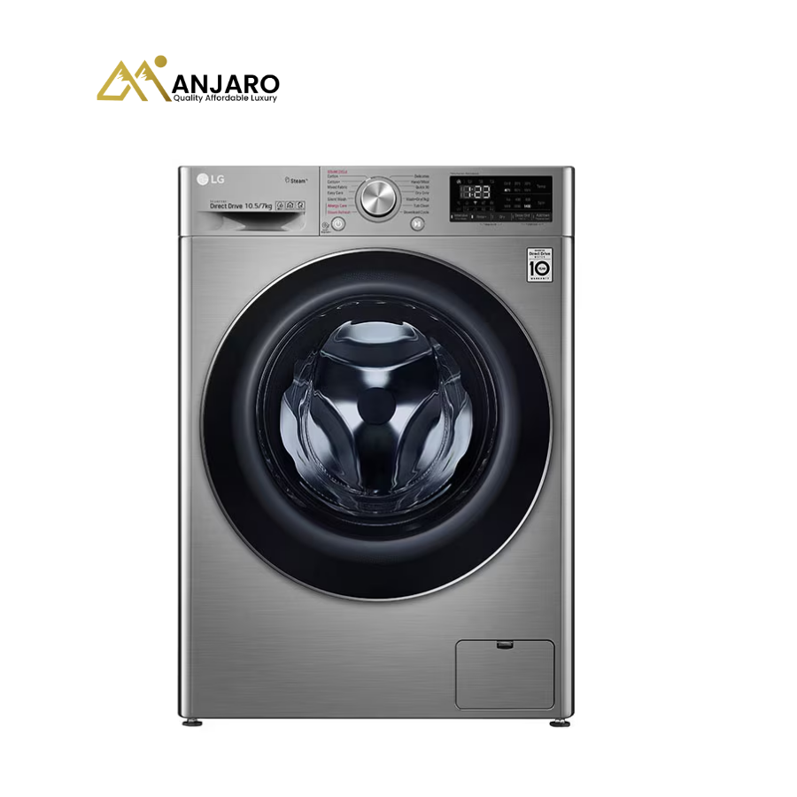 LG F4V5RGP2T Front Load Washer Dryer Combo – 10.5kg Wash / 7kg Dry, AI DD, Smart Inverter & Steam Care