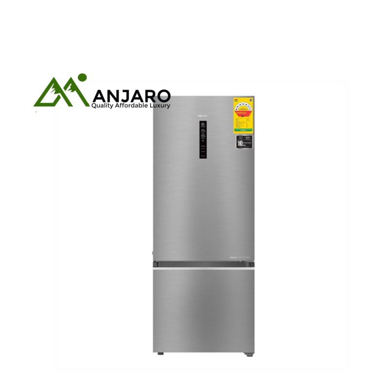 HAIER 355L Bottom Freezer Refrigerator – HRB-4053BIS-P, Inox Metal Door, Frost-Free, Energy Efficient