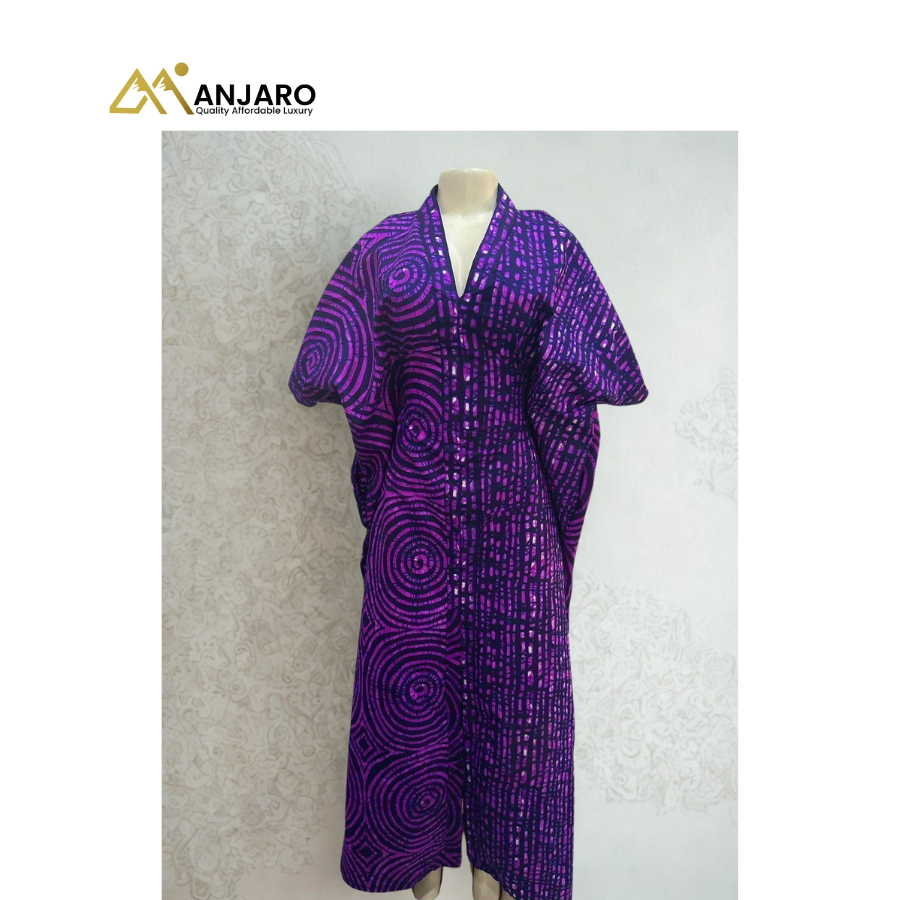 Onyx Prism Full-Length Bubu – Monochrome Fractal Edition