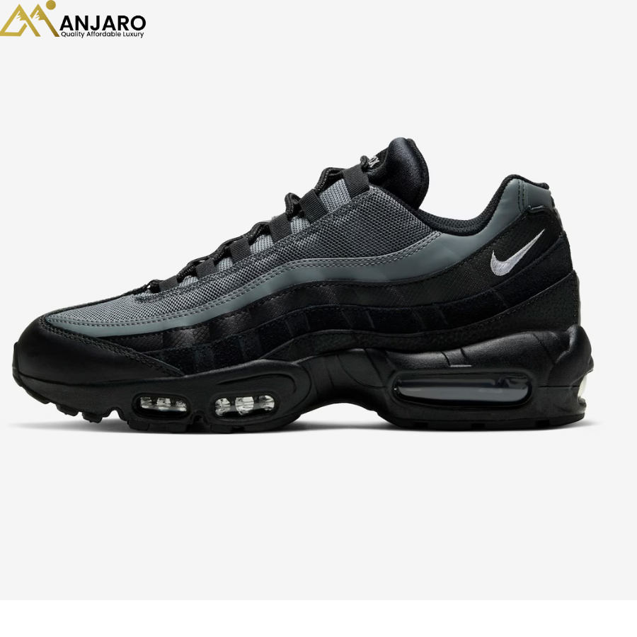 Nike Air Max 95 Essential sneakers in a black and smoke grey colorway