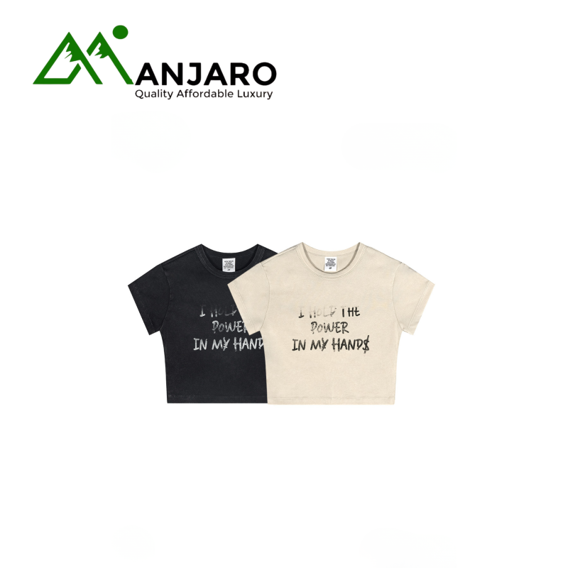 BE Women's Clothing Summer Letter Print Slim Short T-shirt (Shipping fee included)