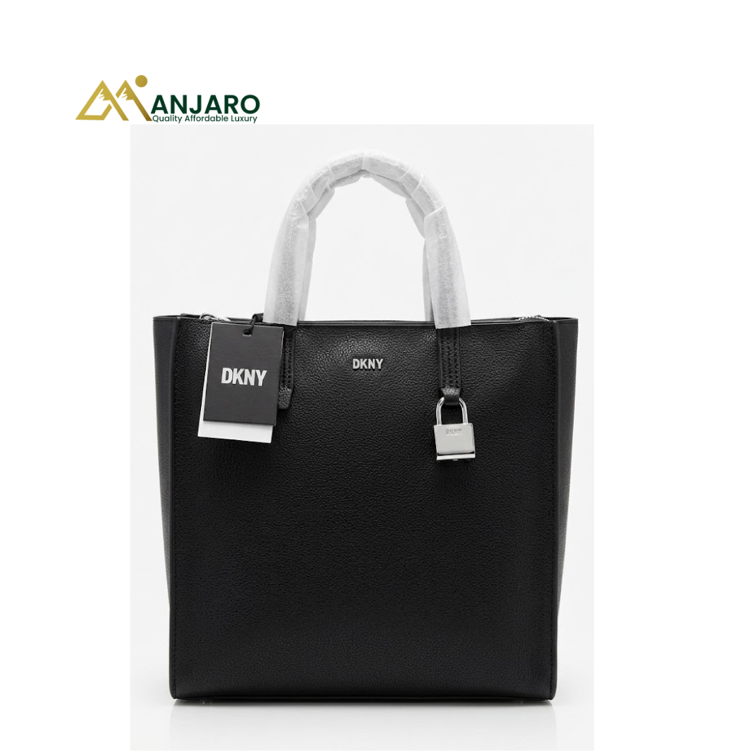 DKNY Structured Leather Tote Bag – Women’s Premium Designer Shoulder Bag