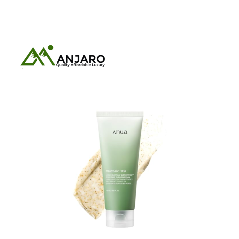 ANUA Heartleaf Quercetinol Pore Deep Cleansing Foam (150ml) – Gentle Exfoliating Cleanser for Oily & Combination Skin