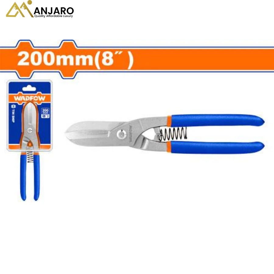 Wadfow Tin Snip – 8"/200mm, Carbon & Stainless Steel Cutting Tool WAS5408