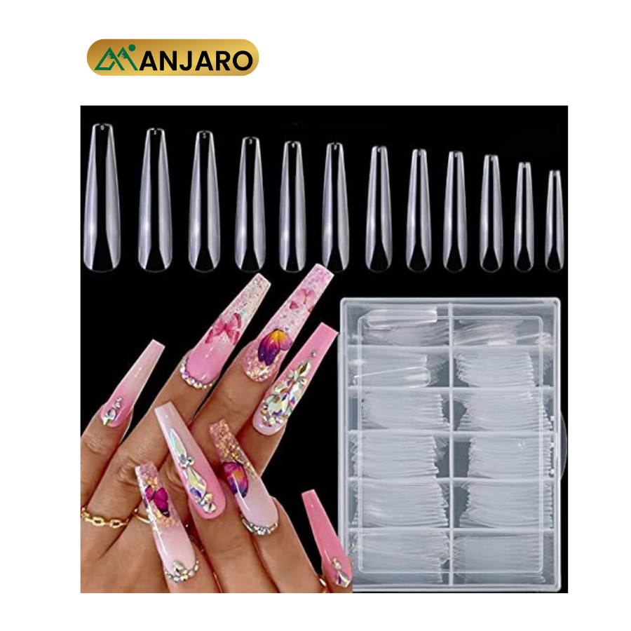 Professional Nail Tips – Full Cover Artificial Nail Extensions for Acrylic, Gel & Nail Art