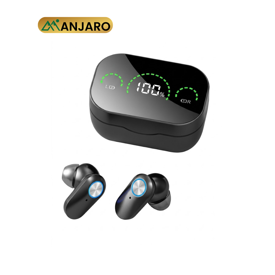 Bluetooth Headset Bluetooth 5.2 – 5–6H Call Duration, 50mAh Battery, Black/White – S320
