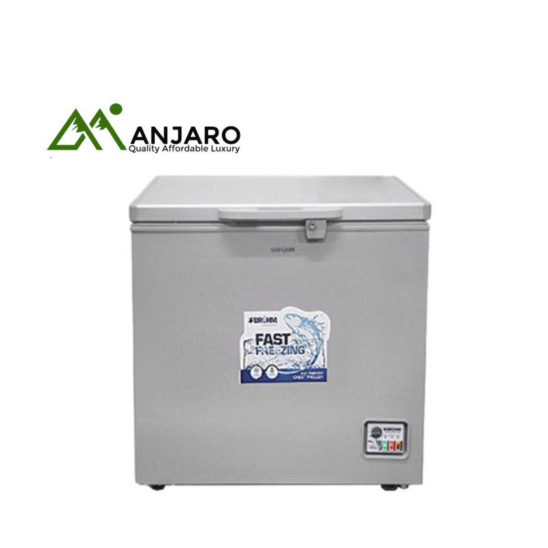 BRUHM Chest Freezer BCS-150MJ – 145L, Compact Design, Fast Freezing, Lock & Key, Energy Efficient, White Finish