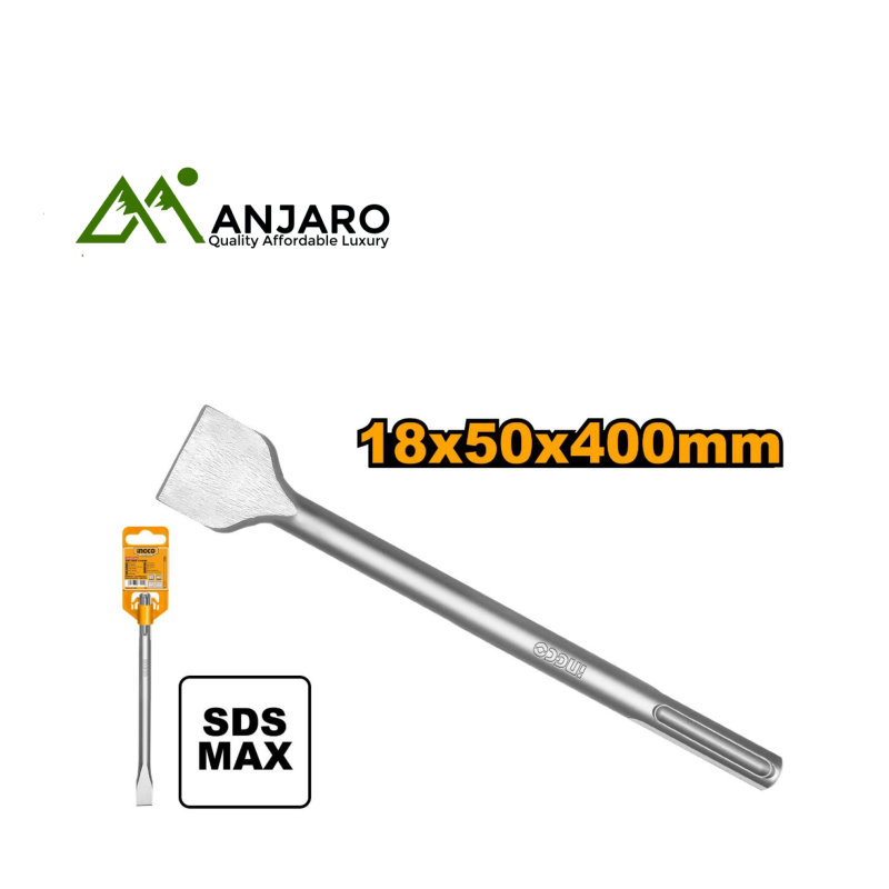 Ingco SDS Max Chisel – 18x400x50mm Flat Tip DBC0224002