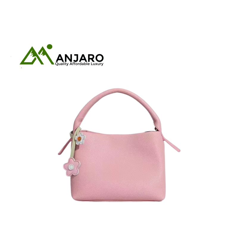 Designer Women's Vegan PU Handbag – Luxury Flower Ornament Purse with Bright Colors & Large Capacity