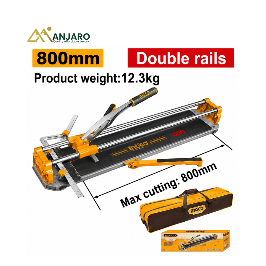 Ingco Tile Cutter 800mm Manual Tile Cutting Machine with Tungsten Carbide Blade HTC04802