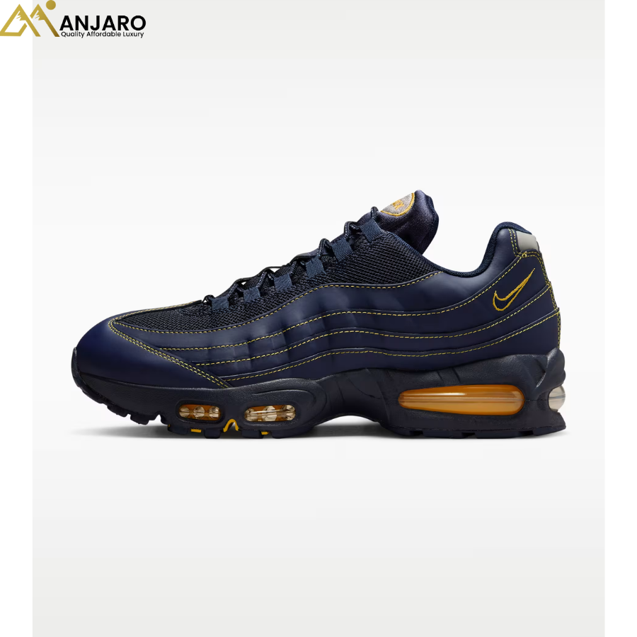 Nike Air Max 95 OG Big Bubble sneakers in the Obsidian and Varsity Maize colorway