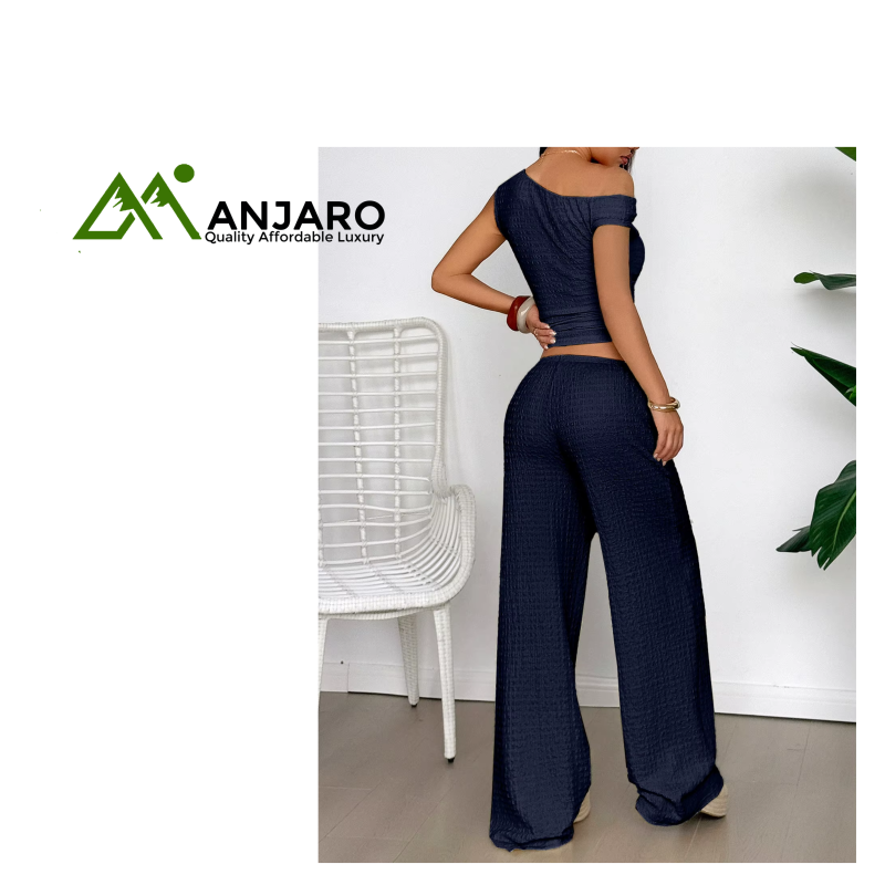 Women’s Two-Piece Long Set – 2025 Summer Casual Pants & Sleeveless Top Outfit