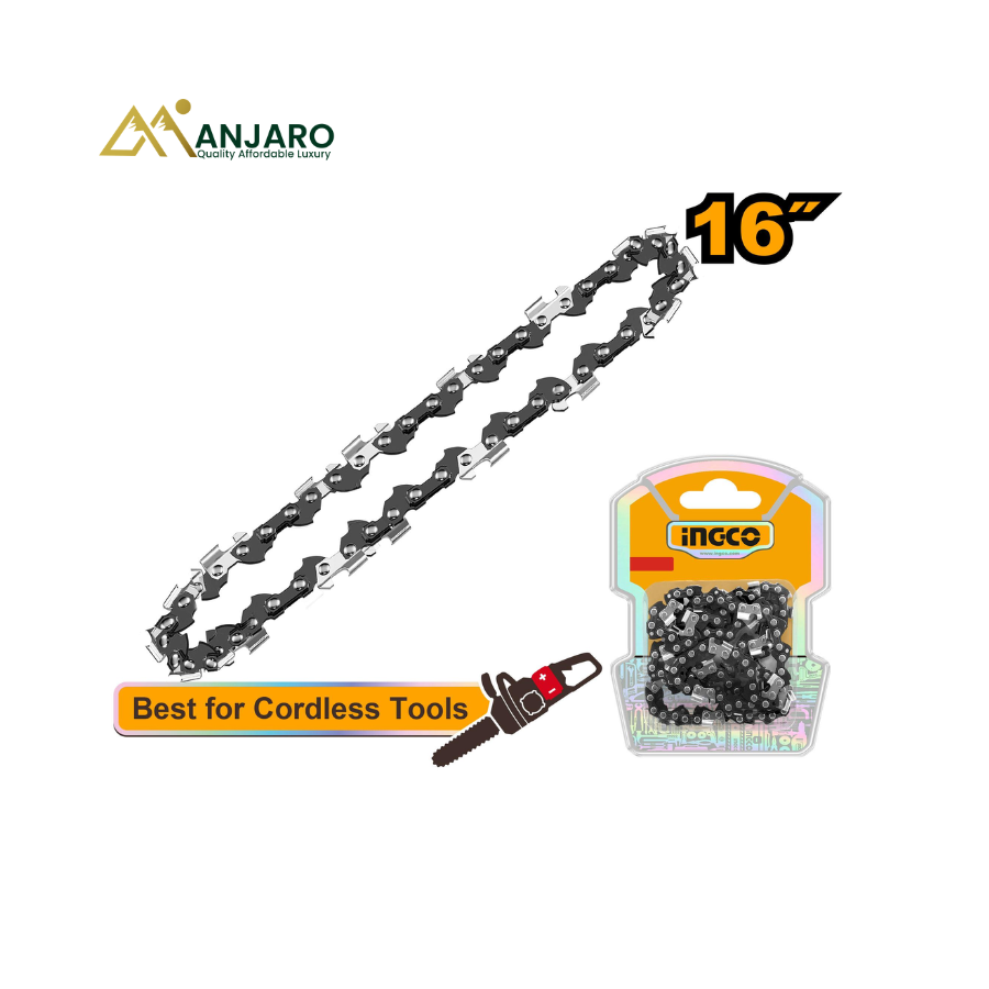 INGCO 16-Inch Chainsaw Chain – 3/8" LP Pitch, 0.043" Gauge, 56 Drive Links AGSC51603