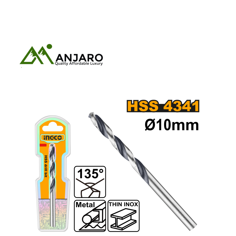Ingco– 4341 HSS Drill Bits  DBT1201204, DBT1201004, DBT1200504, DBT1200034