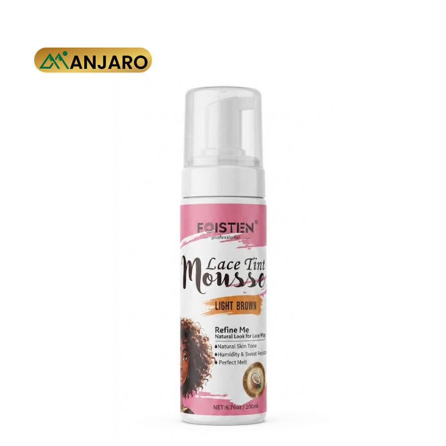 Foisten Lace Tint Mousse Light Brown – Lace Wig Tinting & Styling Mousse for Natural Lace Blending