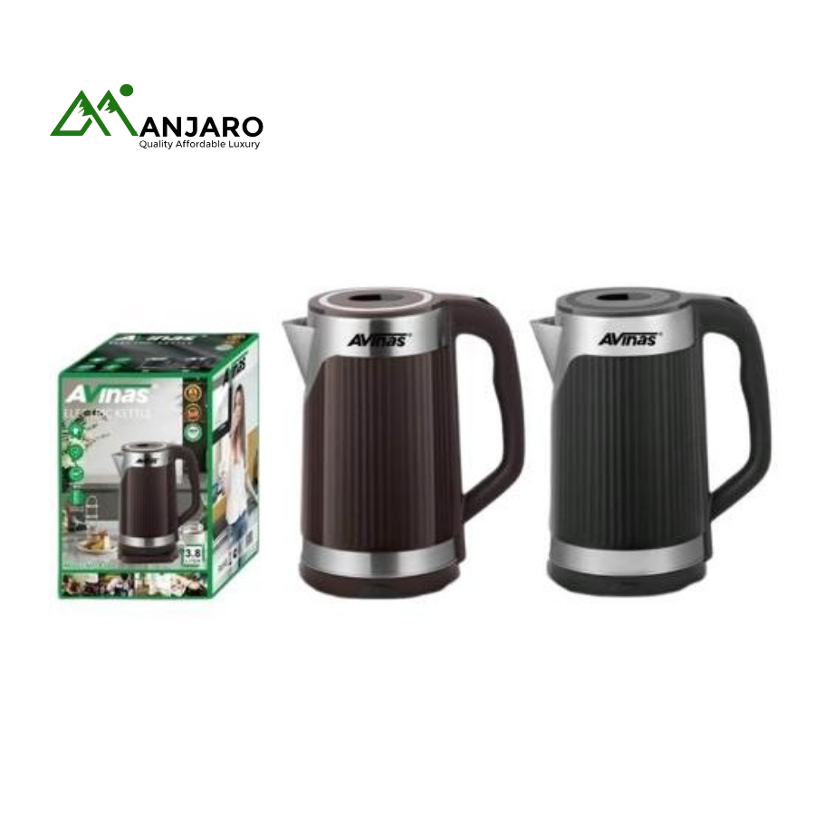 Avinas 2800W Electric Kettle (AV-938) | Fast Boiling, Double Gold Thermostat, 3.8L Capacity