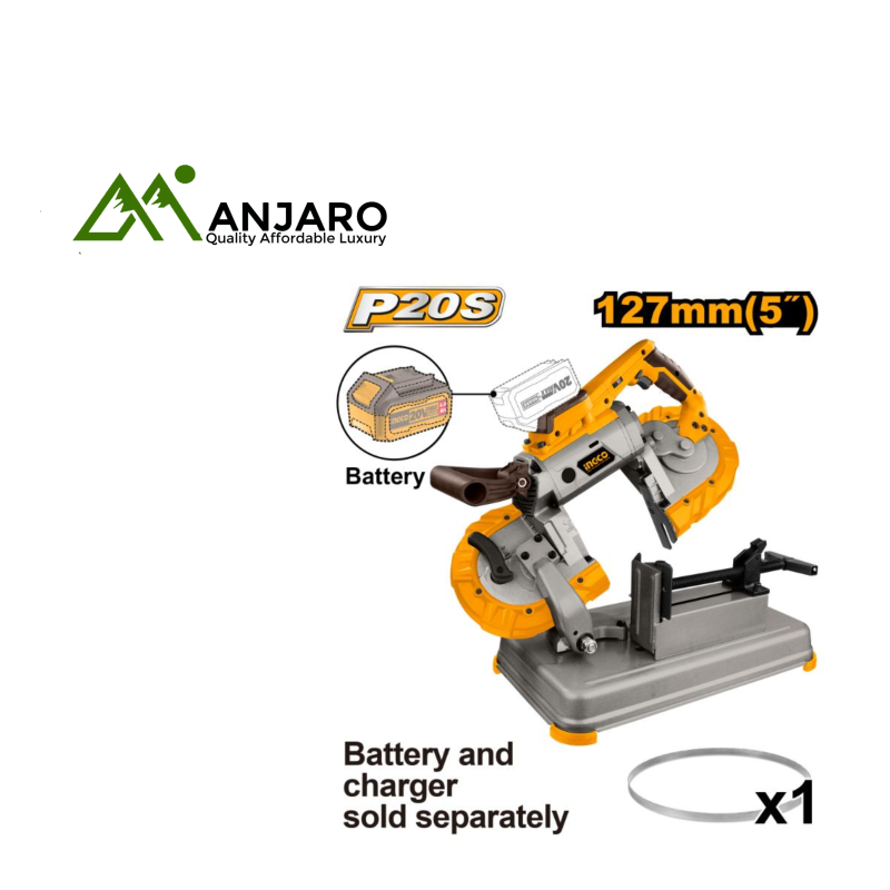 CBSLI20127 P20S 20V Cordless Band Saw – 127mm Cutting Capacity, LED Light, Precision Power Tool