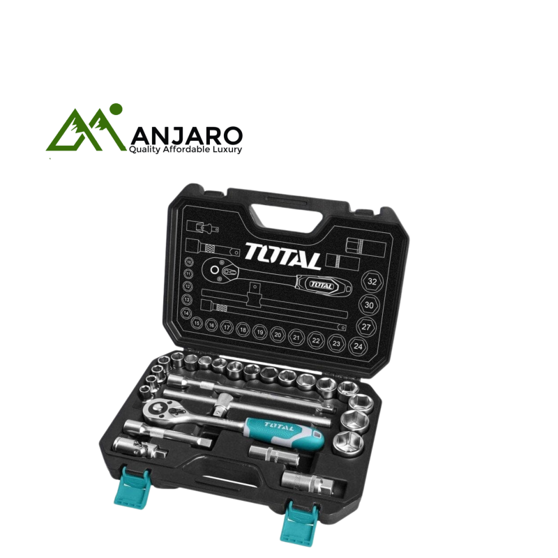 Total 25 Pcs 1/2" socket set THT121251