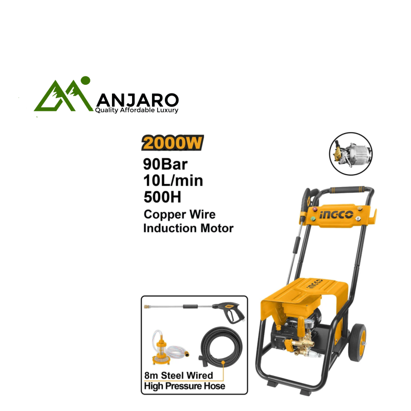 HPWR30018 2400W High Pressure Washer – 100Bar, Copper Pump, Heavy-Duty Commercial Cleaning Machine