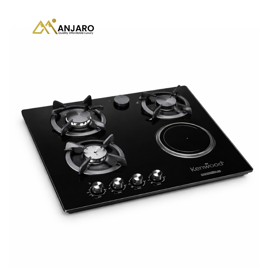 Kenwood 60cm 3+1 Inbuilt Cooker – 3 Gas Burners & 1 Electric Plate, Built-In Kitchen Solution