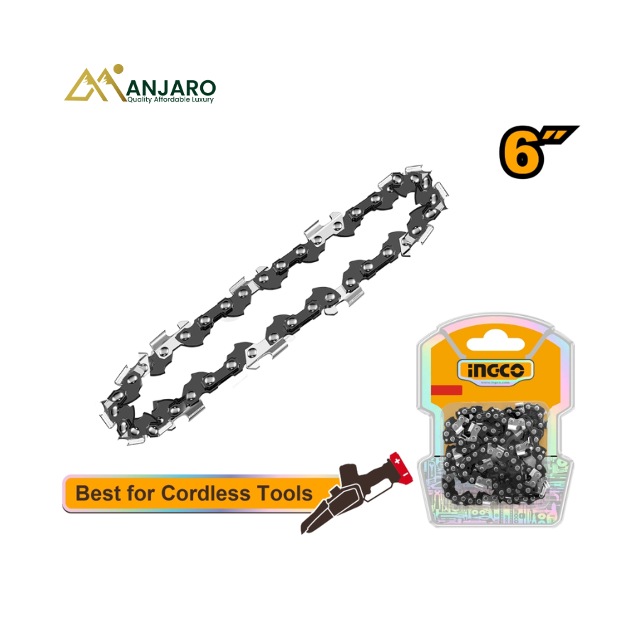 Ingco Chainsaw Chain – 6" Replacement Saw Chain – 1/4" Pitch AGSC50618