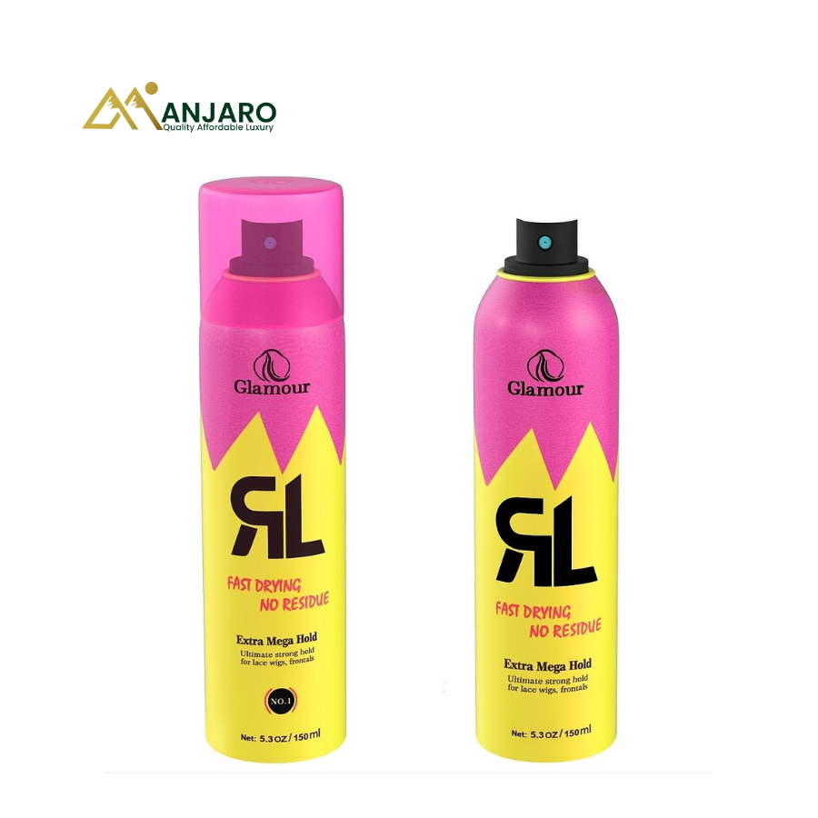 Glamour Beauty Mega Hold Spray – Strong Hold Hair Styling Spray for Long-Lasting Sleek & Frizz-Free Hairstyles