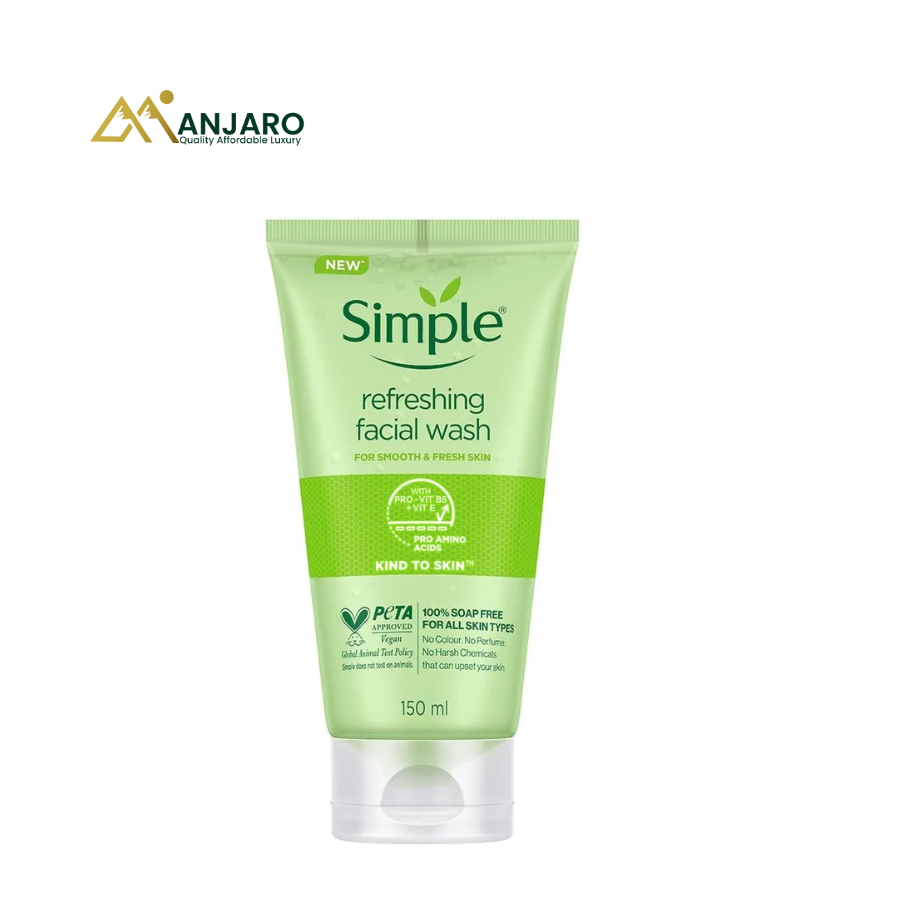 Simple Refreshing Facial Wash – Gentle Daily Face Cleanser for Clean, Hydrated & Healthy-Looking Skin