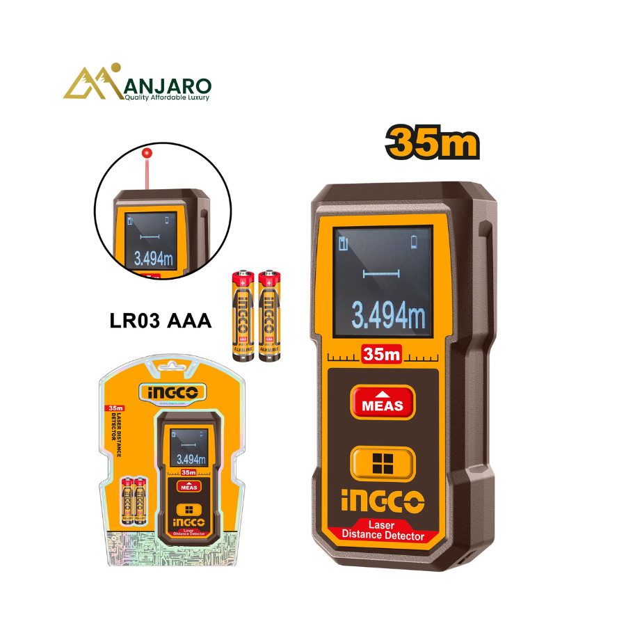 INGCO Laser Distance Detector – 35m, 55m & 110m Digital Laser Distance Meter – HLDD0355, HLDD05086 & HLDD10089