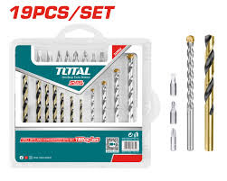 Total TACSD0801 8 Pcs HSS twist drill bits set