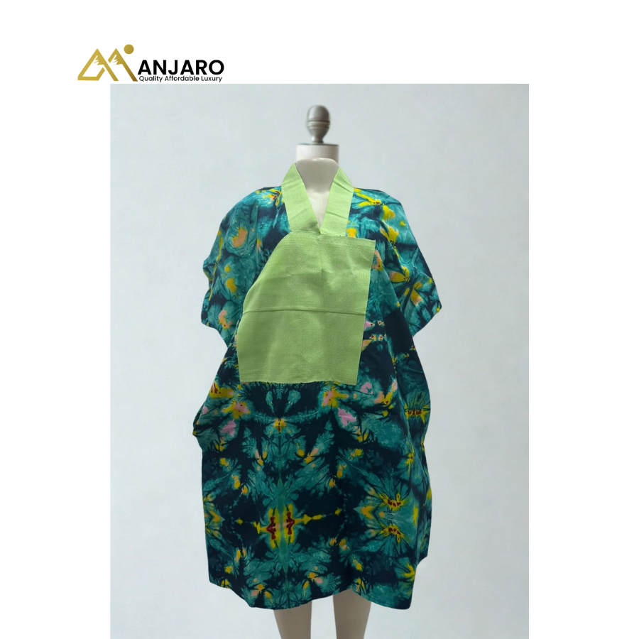 Women’s African Print Boubou Dress – Free Size | Breathable Ankara Fabric, Comfortable Loose Fit