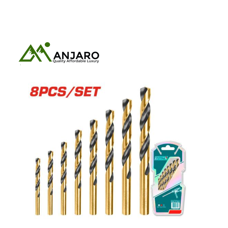 Total 8 Pcs HSS twist drill bits set TACSD0801