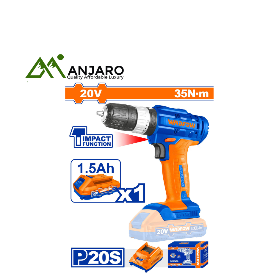 Wadfow Cordless impact drill 20V WCDP521