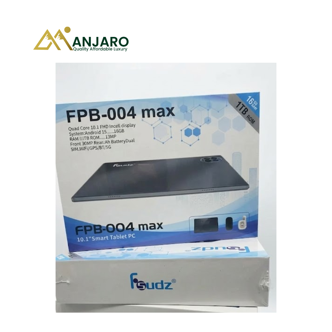 FSUDZ Smart Tablet – 10.1″ FHD Display, 16GB RAM & 1TB ROM | 5G, Dual SIM, 10000mAh Battery (Black & Green)