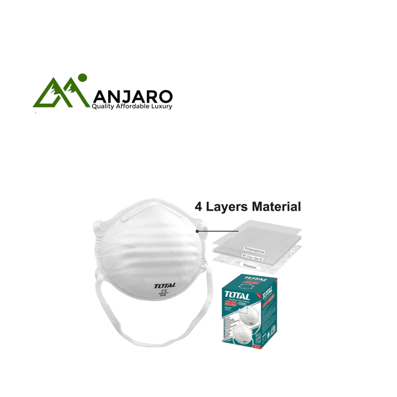 Total Dust Mask TSP401 & TSP402  – Comfortable, Reusable Respirator for Dust Protection