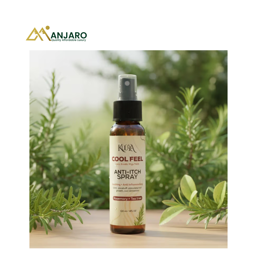 Kuura Cool Feel Anti-Itch Spray – 120ml | Soothing Scalp Relief Spray for Braids, Wigs & Protective Styles