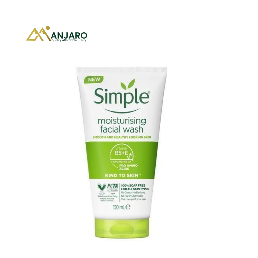 Simple Moisturising Facial Wash – Gentle Hydrating Face Cleanser for Soft, Clean & Healthy Skin (Daily Skincare Care)
