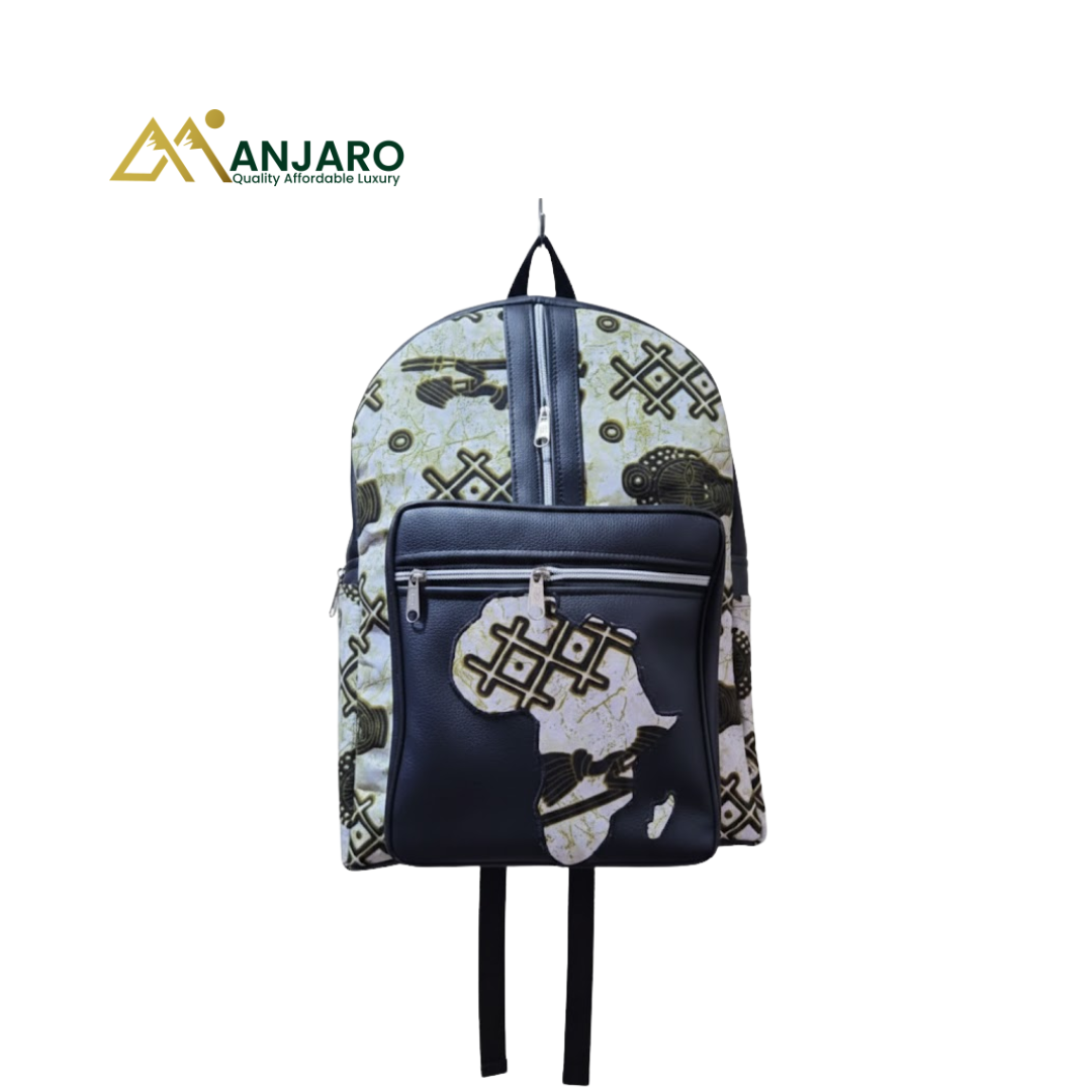Artisan Heritage Africa Map Backpack – Multi-Pattern