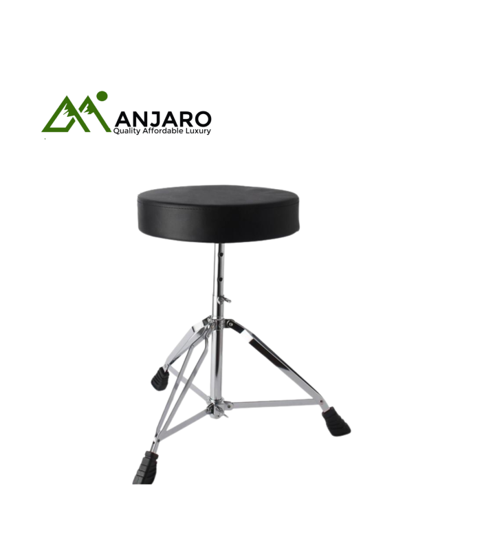 T-200 Double Chip Drum Throne – Alloy Base, Thick Leather Seat, Adjustable Height