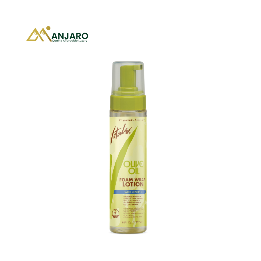 Olive Oil Foam Wrap – Hair Setting Foam for Moisture, Shine & Long-Lasting Waves and Wrap Styles