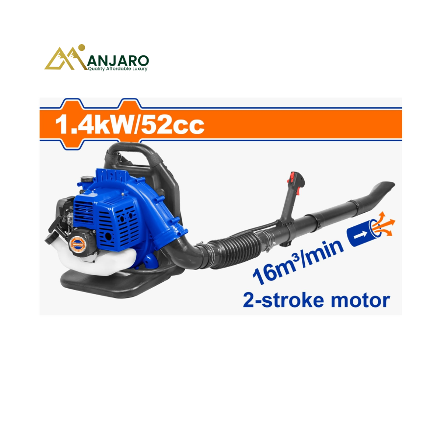 WADFOW Gasoline Blower– 52cc 2-Stroke Engine – High-Speed Air Cleaning Power WYQ1A52