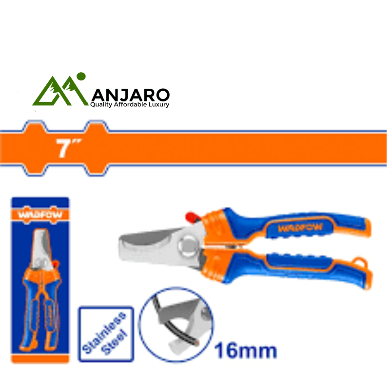 Wadfow  Heavy Duty Cable Cutter – 7" Stainless Steel Wire Cutting Tool with 16mm Capacity WSX8604