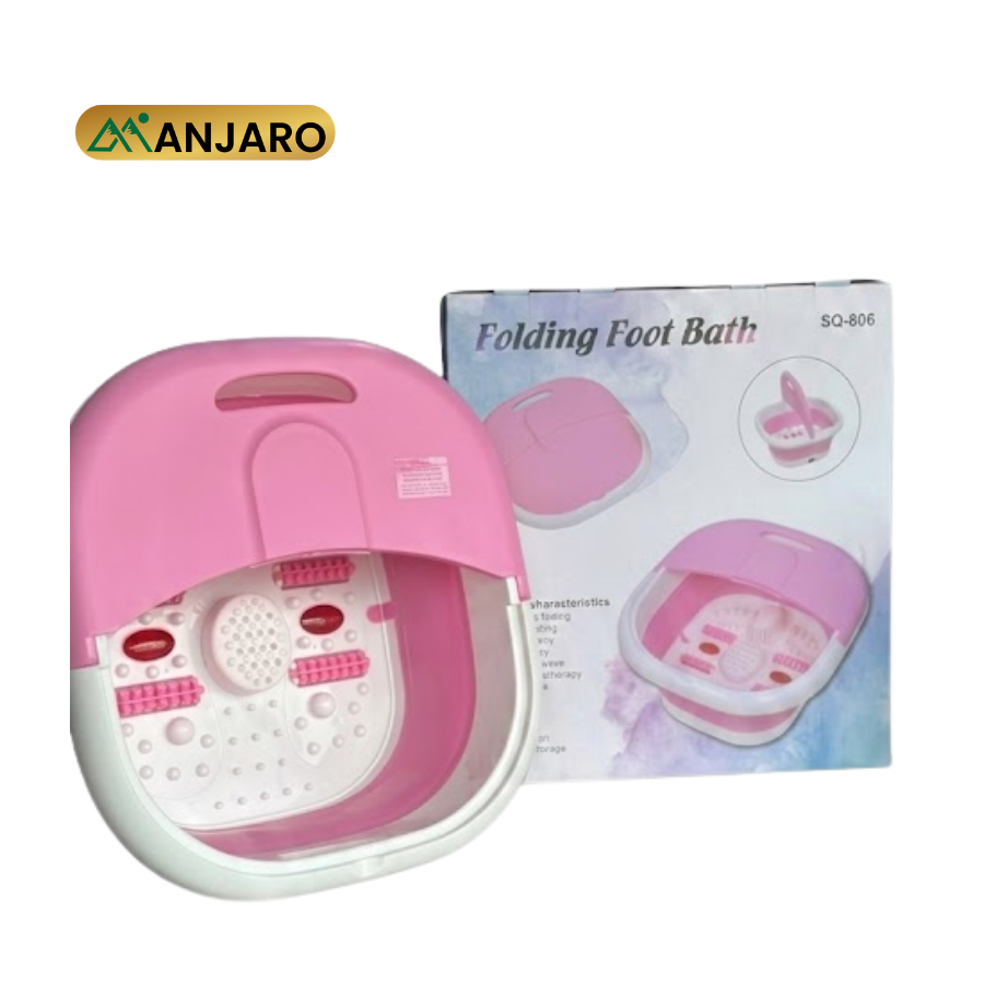 SQ-806 Foldable Foot Bath Pedicure Bowl – Electric Foot Spa with Heat, Bubble Massage & Shiatsu Rollers